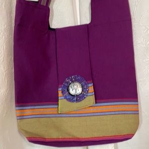 LN purple boho shoulder bag